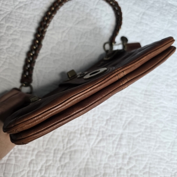 Coach Bridget 65th Anniversary Legacy Turnlock Kisslock Brown Shoulder Bag 11623 - Picture 6 of 17